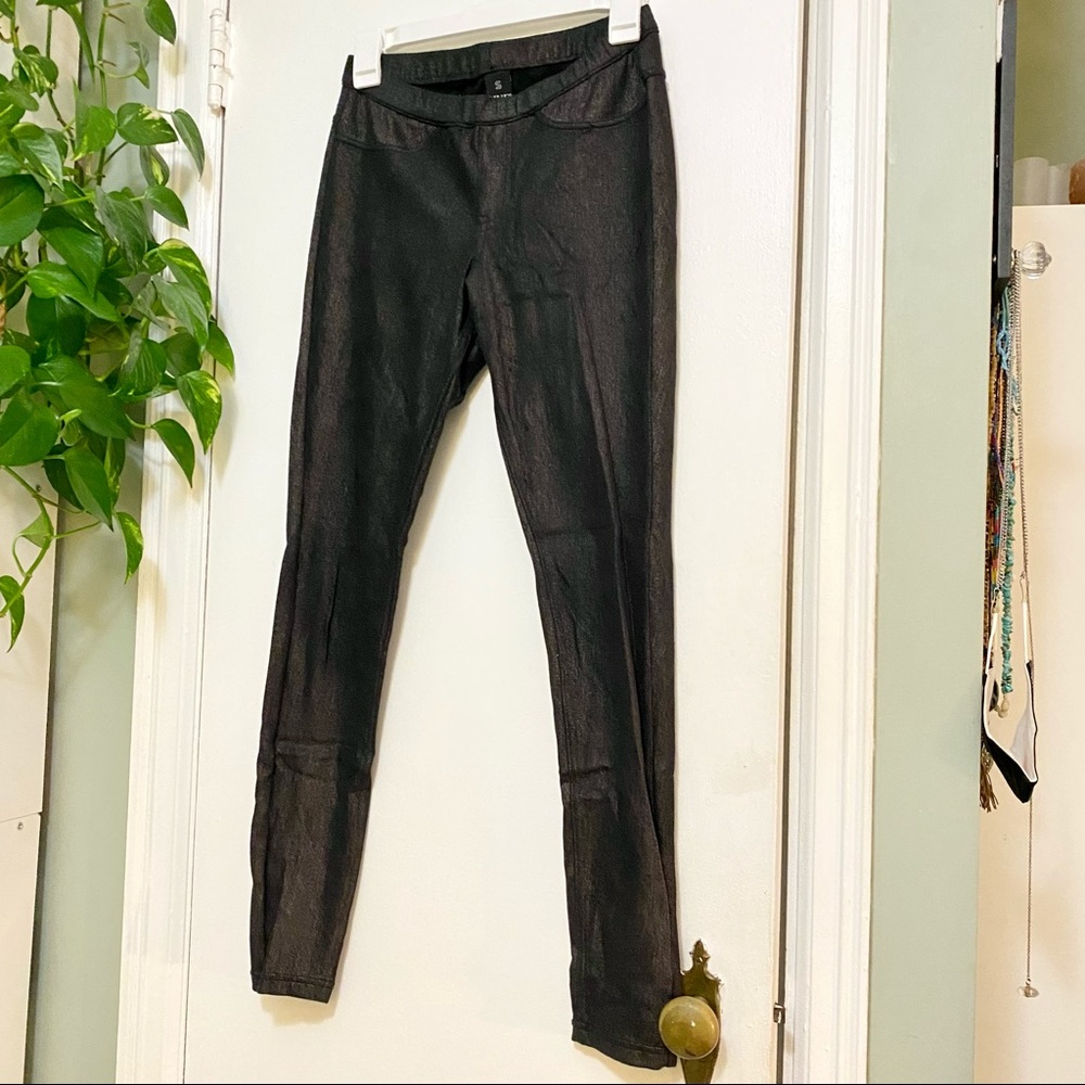 Black Metallic Sheen Jeggings